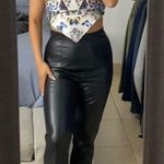 H&M Black Leather Pants Photo 0