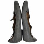 Earthies Essen Ballet Flat Shoes Womens 12 B Gray Suede Elastic Strap Feminine Photo 7