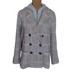 Mystree hooded layered houndstooth double breasted blazer size S Photo 2