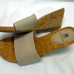 White Mountain Cream and Brown Wedge Sandals 11 W/Cork, Burlap sole
NEW Photo 0