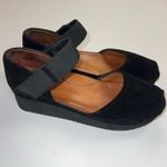L’Amour des Pieds Amadour Peep Toe Mary Jane Platform Sandal Black Suede Size 8M Photo 1