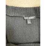 Steve Madden Bodysuit Womens Size L Black Ribbed Long Sleeve Textured Photo 3