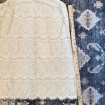 Bleuh Ciel Women’s Elegant Cream Lace Sleeveless Dress with Nude Lining Medium Photo 9