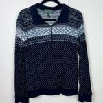 Lauren Ralph Lauren Active Quarter Zip Sweater Women’s Size Large Cotton Navy Blue Photo 0