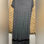 We The Free Free People  Women's Oversized Baggy Grey Dress,Black Lace,Size XS Photo 1