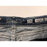 Miss Me Womens Denim Cut Off Shorts Aztec Embellished Sequin Embroidered Size 26 Photo 7