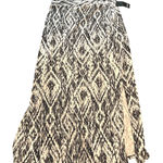NWT ANA Black White Abstract Print Maxi Skirt Slit Size L Geometric Long Size L Photo 0