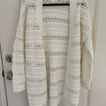 Anthropologie Maeve Oversized Textured Open-Stitch Cardigan Sweater in Ivory Size Large Photo 0