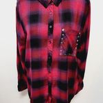 Arizona Jeans Arizona wine checkered button down size xl Photo 0