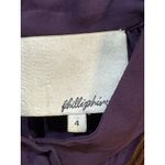 3.1 Phillip Lim Womens Silk Long Sleeve Top Metallic Beaded Size 4 Purple Photo 3