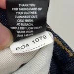 Oliver Logan  Cropped Jeans‎ Size 33w X 27L Raw Hem Dark Wash Denim Modern Fit Photo 5