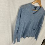 Eileen Fisher Fine Tencel-Alpaca Topstitch V-Neck Pullover Sweater Photo 4