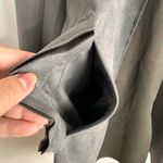 Love for Humanity Couture Black Label Faux Suede Gray Belted Trench Coat Sz XL Photo 11