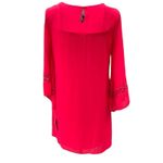 By & By Red Mini Dress Size Medium 3/4 Embellished Butterfly Sleeves Photo 5