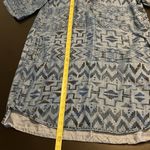 PHILOSOPHY Womens sz M Blue Denim TENCEL Shirt Dress/Tunic Pockets Aztec Tribal Size M Photo 4
