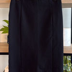 Ann Taylor  Stretch Ponte Knit Black Career Pencil Skirt, 6 Photo 0