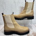 Sam Edelman Laguna Chelsea Waterproof Tan Leather Chunky Heel Combat Boots Photo 2