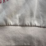 Brooklyn New York Long Sleeve Cropped Hoodie in Beige/Red Size Medium Red Photo 3