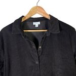 J.Jill 100% Cotton Corduroy Button Down Shirt Womens L Black Minimal Work Size L Photo 1