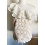 J.Crew  • White One Shoulder Ruffle Eyelet Top Photo 4
