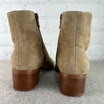 J.Crew  Walker Side Zip Tan Suede Leather Booties Women’s Size 8.5 Photo 1