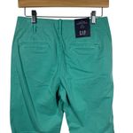 Gap  Pants Women 2 NWT Blue Green High Rise Straight Khaki Chino Trouser Preppy Photo 3