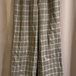 Source Unknown Women’s Beige Long Checkered Wide-Leg Pants Photo 0