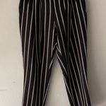 Elegant Striped Men's Dress Pants Black Size L Photo 0