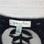 Grace & Lace M Witchy Black Mesh Detail Bell Sleeve Top Size M Photo 4