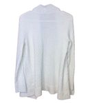 Talbots Cream Diamond Knit Patterned Open Front Cardigan Lambswool Blend Medium Photo 1