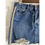 Bershka  Denim Women's 4 BSK Girl Y2K Distressed Blue Denim Skirt‎ Photo 1