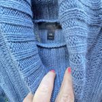 J.Crew  Cable Knit Light Blue Mock-neck Sweater XXS wool rabbit hair blend Photo 4