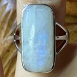 Rainbow Moonstone Sterling Silver Ring Size 6 Photo 0