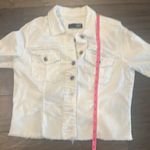 Kut From The Kloth Petite White Stretch Denim Jacket Sz LP Photo 14