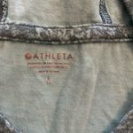 Athleta  Women's Hoodie Floral Green 98% Cotton Pullover Active large Photo 6