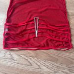 Red Mesh Backless Lingerie Dress Set Size L Photo 3