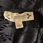 Nanette Lepore  navy blue V-neck 3/4 length sleeve floral lace top/blouse Size L Photo 7