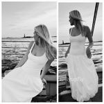 ZARA NWT Mixed Balloon White Midi Dress Size M Photo 6