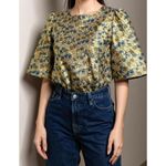 Sézane  Gabrielle Blouse, Jacquard Floral, FR36/US4 Photo 1