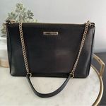 Ted Baker Black Mini Grain Minimalist Crossbody Bag with Gold Chain Hardware Photo 0