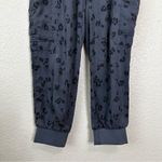 Democracy 100% Lyocell Midnight Blue Leopard Patch Utility Joggers, Sz Medium Photo 3