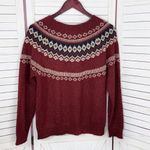 Weatherproof  Vintage Fairisle Pullover Sweater Chili Red Small Photo 8