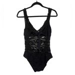 Becca  Virtue Captured Crochet One Piece Swimsuit Sz Large Photo 5
