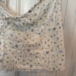 Self Esteem  White And Blue Floral And Bow Tank Crop Top Size Small Photo 4