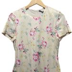 ZARA  NWT Floral Print Satin Effect Dress Cut-Out Details Size Medium Photo 7