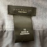 Ann Taylor  Women's Gray Knee Length Straight Rear Slit Pencil Skirt Size 10 Photo 3