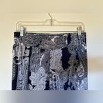 Carmen Marc Valvo blue paisley pull on pants size M Photo 4