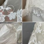 Kitty Chen Wedding Dress Strapless Lace Sweetheart Neckline Belt HEMMED Mermaid White Size XS Photo 12
