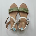 XOXO Women's Sienna Wedge Green and White Sandals Size 8.5 NWT Photo 6