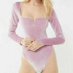 Urban Outfitters NWOT  pink velour bodysuit Photo 0